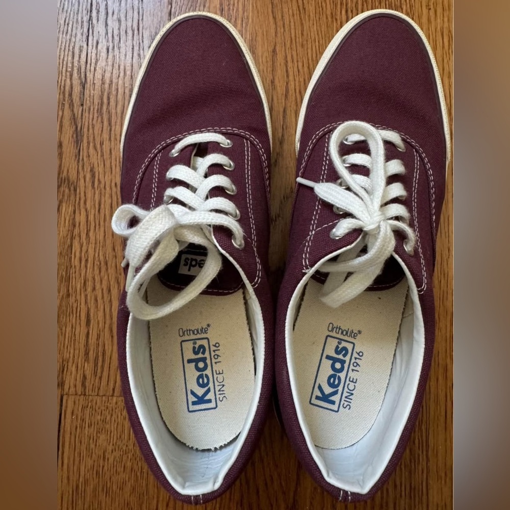 Keds Maroon and White Sneakers